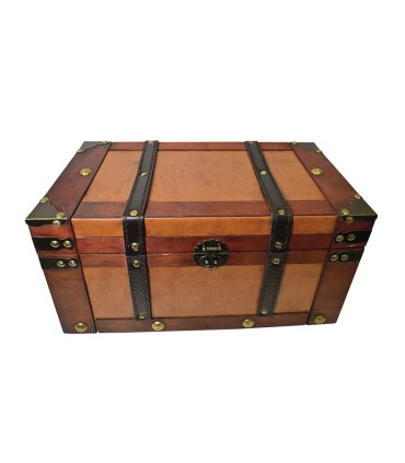 Baúl de madera 45x24x24 cm