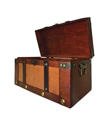 Baúl de madera 45x24x24 cm