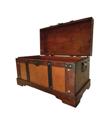 Baúl de madera 45x24x24 cm