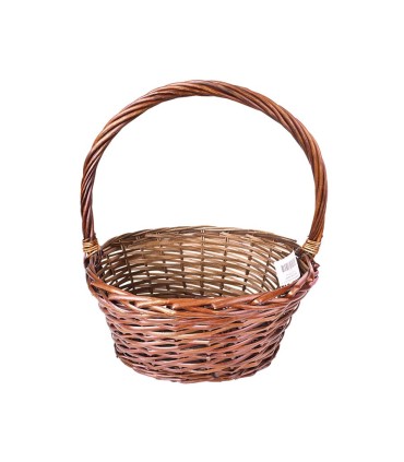 Canasta ovalada mimbre con astillas