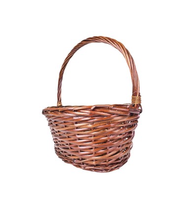 Canasta ovalada mimbre con astillas