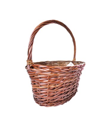 Canasta ovalada mimbre con astillas