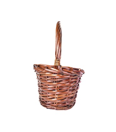 Canasta ovalada mimbre con astillas