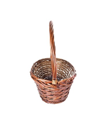 Canasta ovalada mimbre con astillas