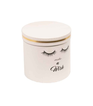Box redondo blanco estampado