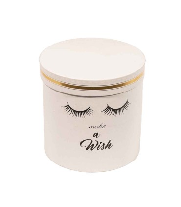 Box redondo blanco estampado