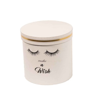 Box redondo blanco estampado