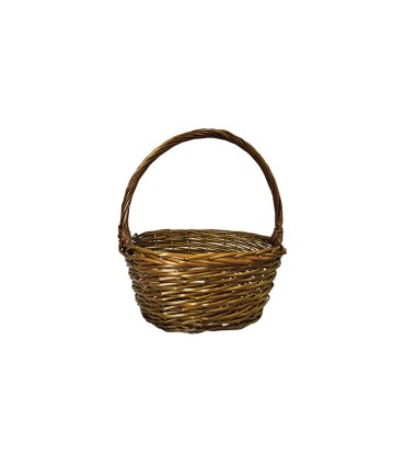 Canasta ovalada mimbre con astillas