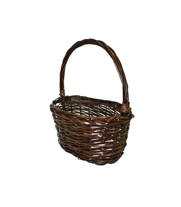Canasta ovalada mimbre con astillas