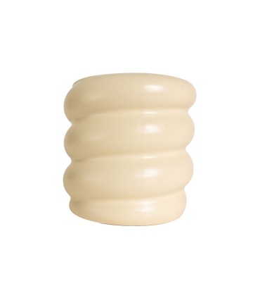 Maceta de cerámica cilíndrica con diseño