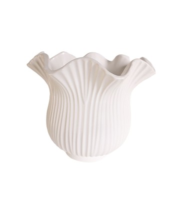 Maceta de cerámica esmaltada tipo vaso