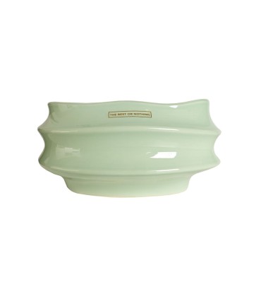 MACETA DE CERAMICA TIPO CILINDRICA CON RE