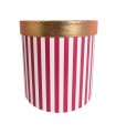 BOX REDONDO CON RAYAS Y TAPAS DORADAS