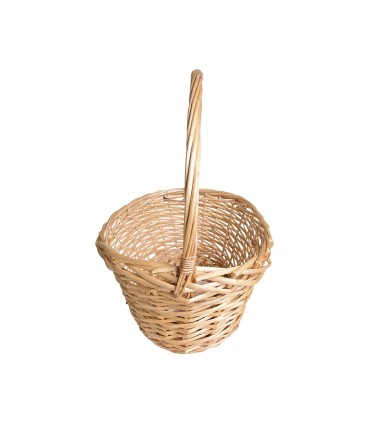 Canasta ovalada mimbre con astillas