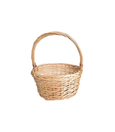 Canasta ovalada mimbre con astillas