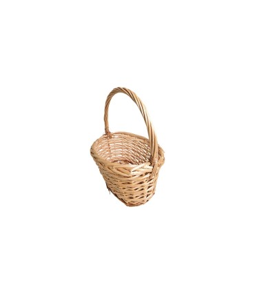 Canasta ovalada mimbre con astillas