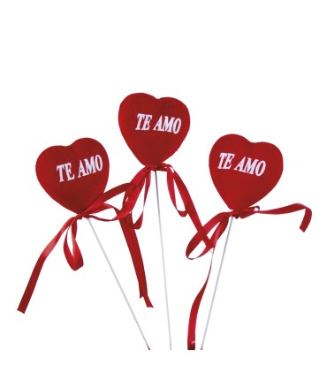 Pick Corazón Rojo Te Amo